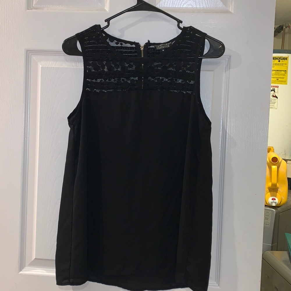 Black Lacey Sleeveless Shirt
